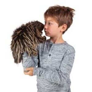 Folkmanis Brown Porcupine Hand Puppet Plush Toy Educational Play